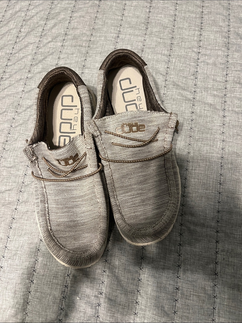 Hey Dude Men's Slip-On Loafers in Light Beige